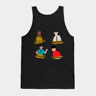 men with expressive notes each with a different expression Tank Top